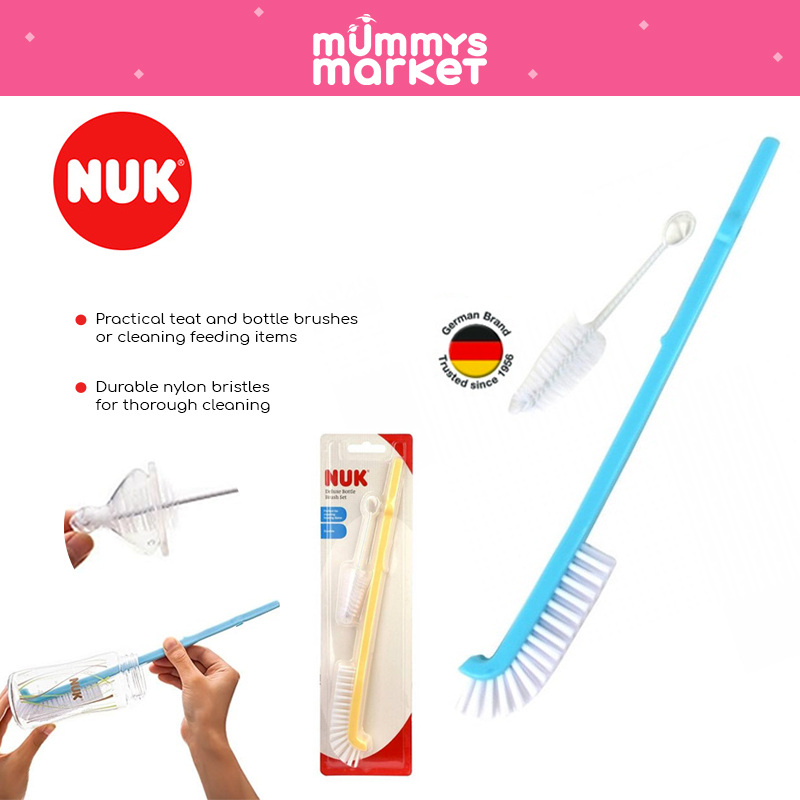 Nuk Deluxe Bottle/Teat Brushes Set (NU40256627)
